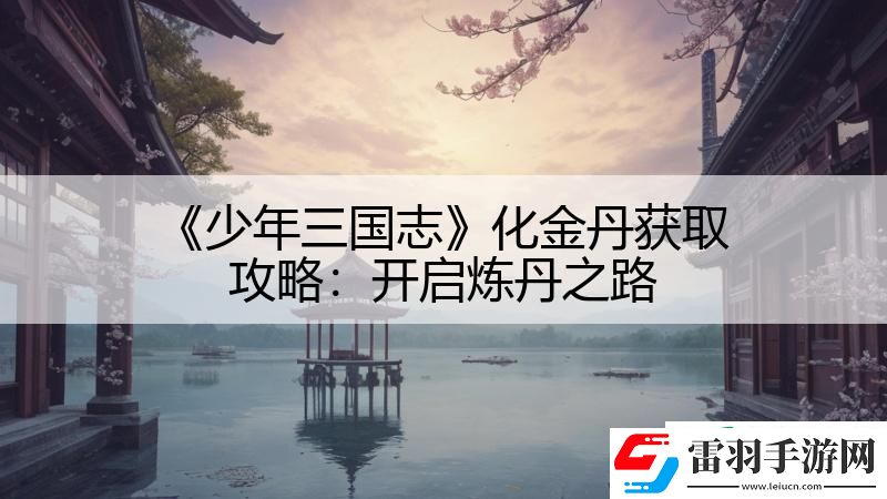 少年三國志化金丹獲取攻略