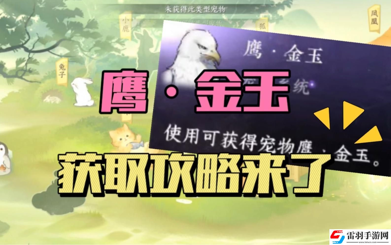 逆水寒手游鷹金玉怎么獲得