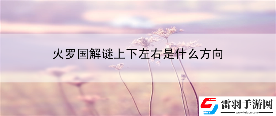 火羅國解謎上下左右是什么方向