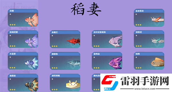 原神提瓦特可釣魚魚種類有多少