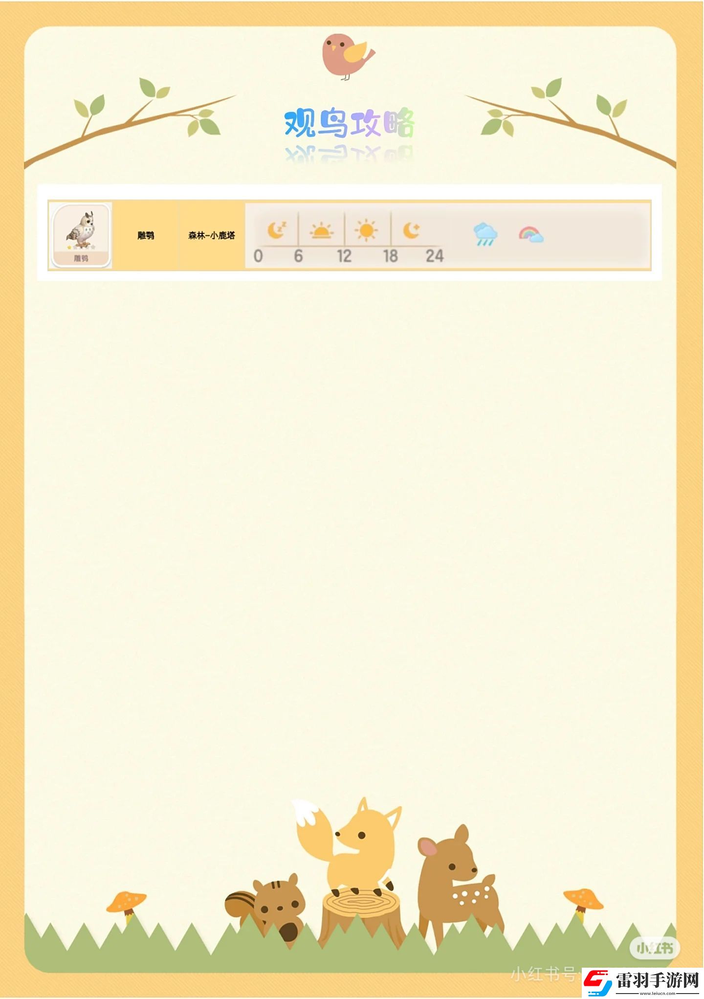 心動小鎮(zhèn)手游觀鳥全圖鑒