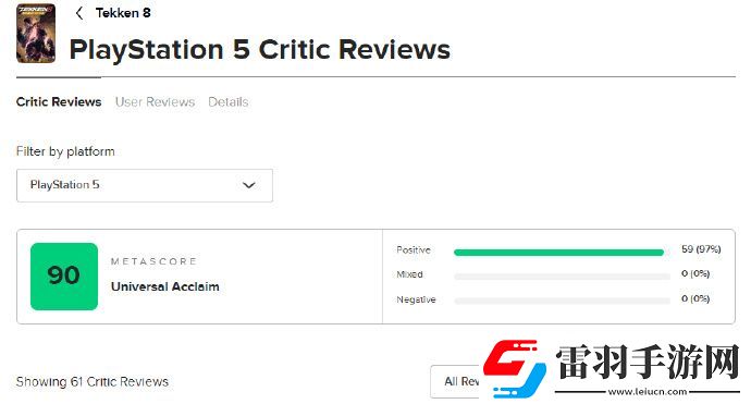 鐵拳8媒體評分多少