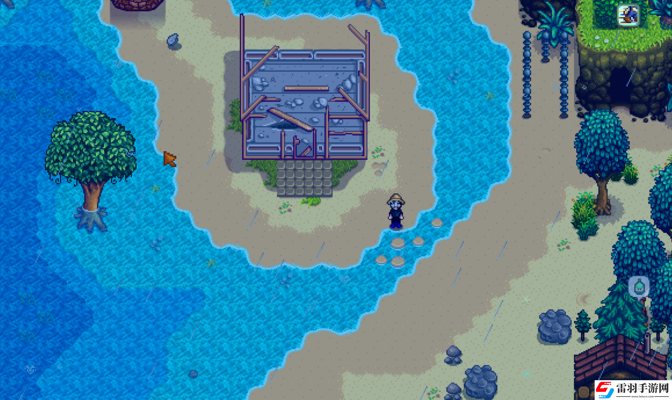 星露谷物語海灘左邊的路怎么開