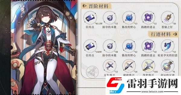 崩壞星穹鐵道雪衣培養素材分享