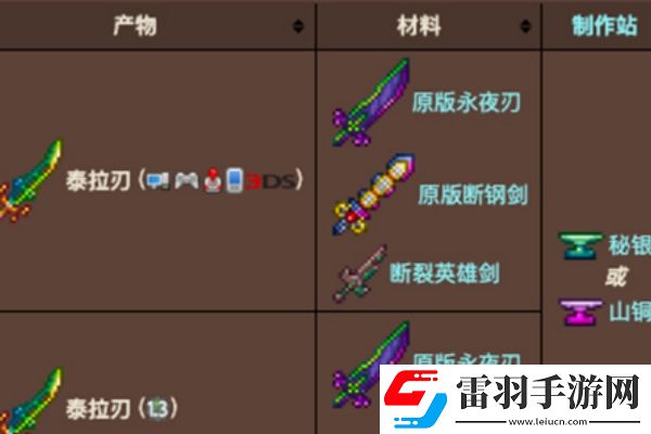 泰拉瑞亞后期第一把武器是什么