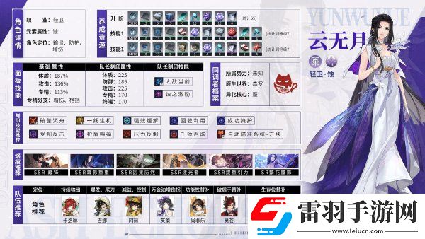 白荊回廊云無.烙痕搭配及隊伍推薦