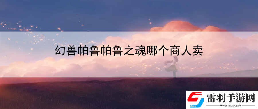 幻獸帕魯帕魯之魂哪個商人賣