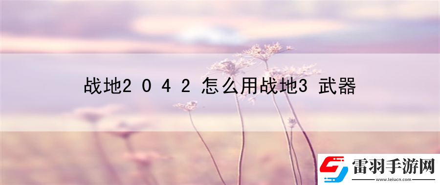 戰地2042怎么用戰地3武器