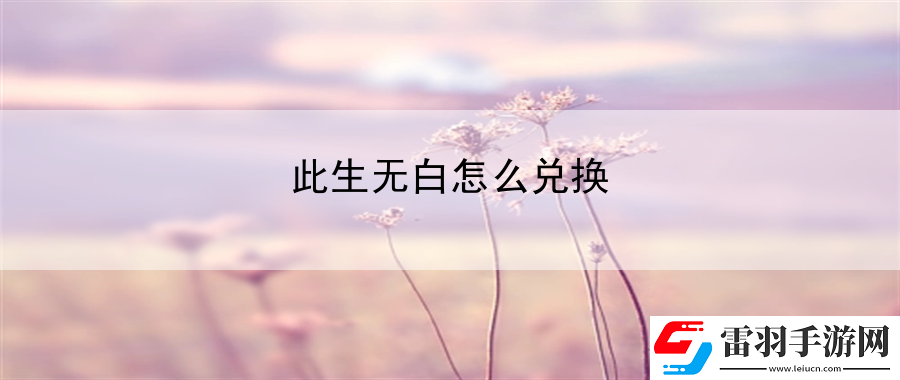 此生無白怎么兌換