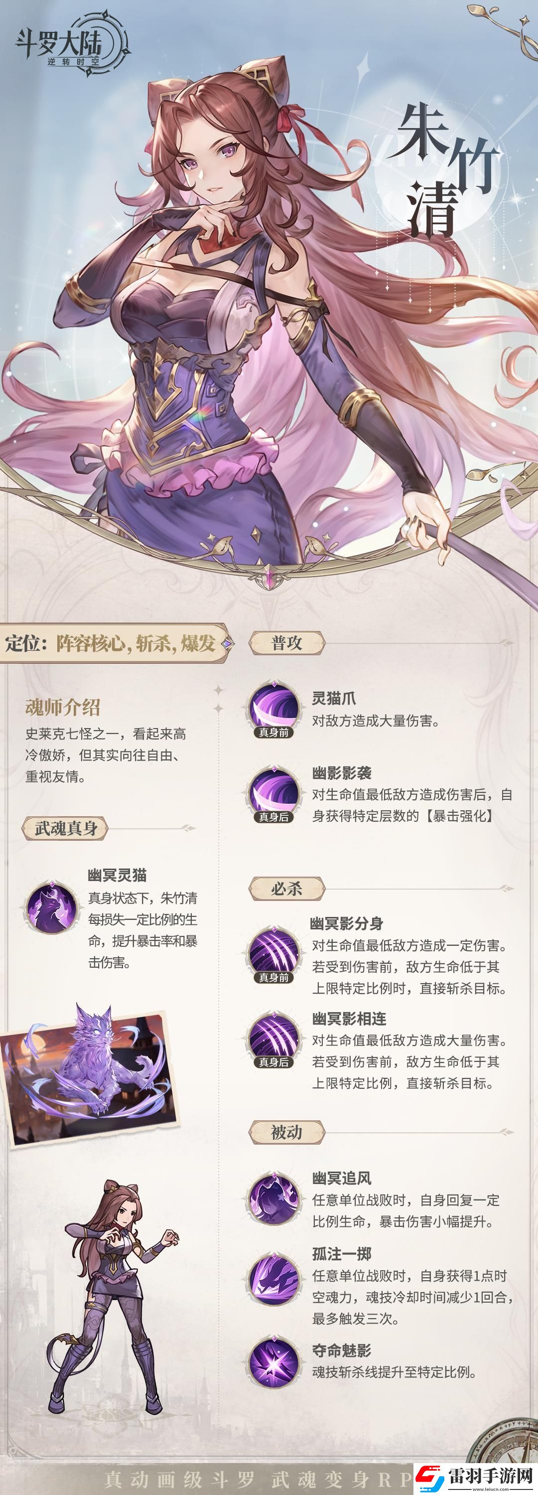 斗羅大陸逆轉時空朱竹清角色技能圖鑒