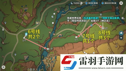 原神5.0燼芯花快速采集路線圖文攻略