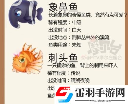 摩爾莊園刺頭魚、象鼻魚、彈簧魚在哪釣黑森林魚種出現(xiàn)時間及釣取技巧