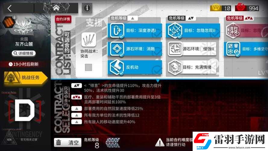 明日方舟灰齊山麓8級挑戰策略指南