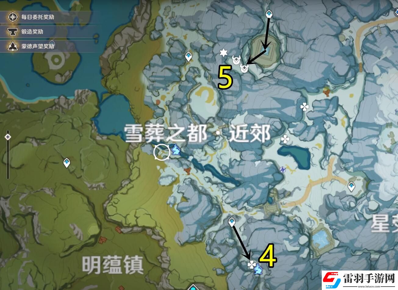 原神星銀礦石分布圖