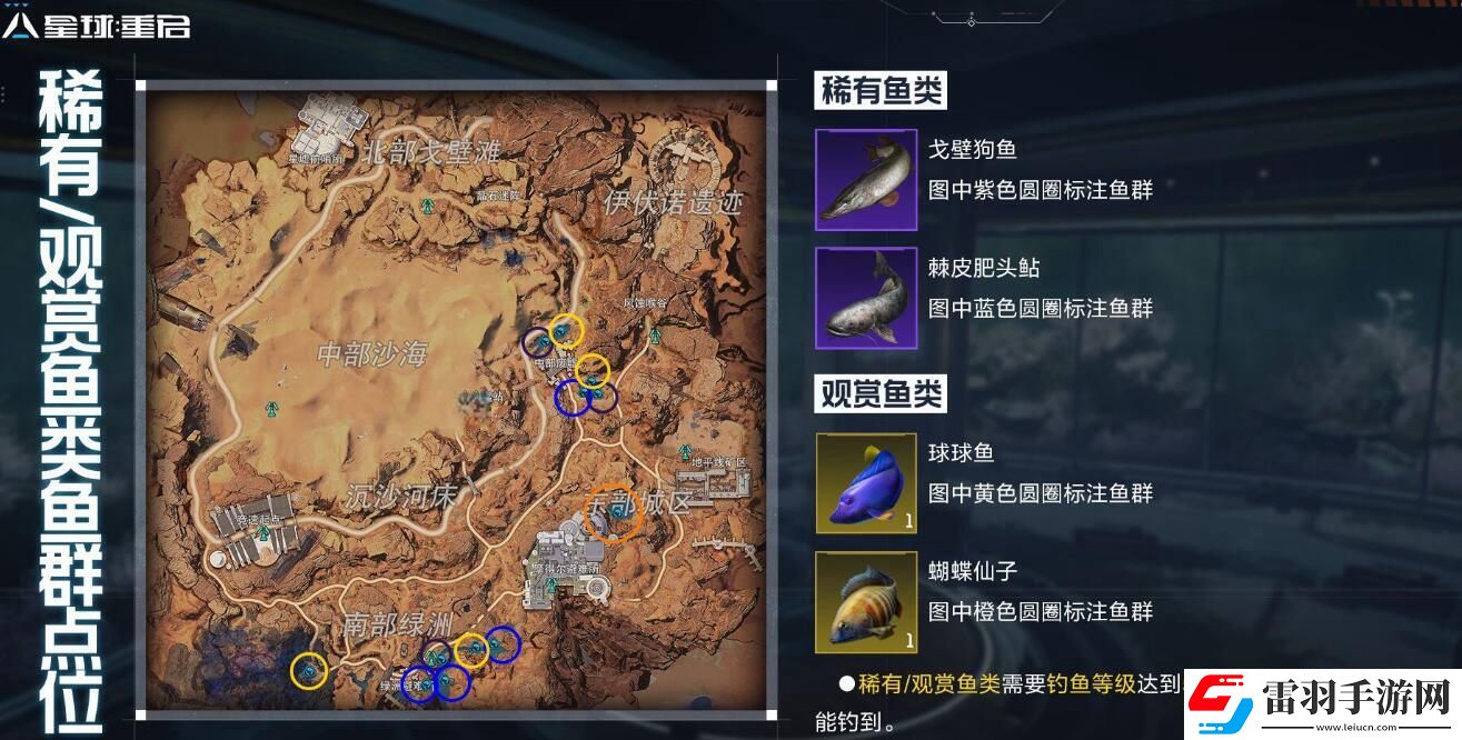 星球重啟尖叫戈壁釣魚點位介紹