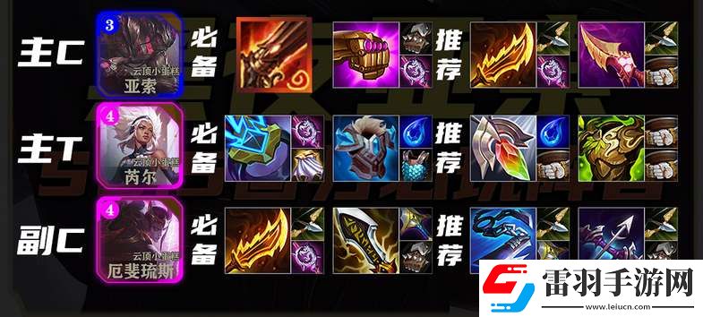 云頂之弈s5.5黑夜紅蓮亞索陣容攻略