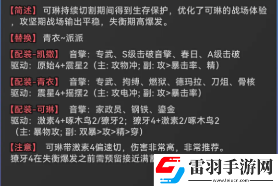 絕區(qū)零凱撒物理隊搭配方案