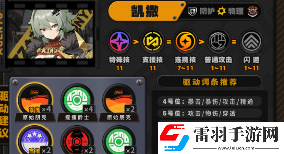 絕區零凱撒畢業面板分析