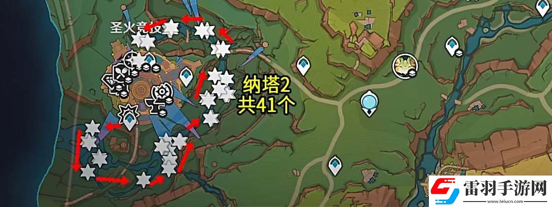原神5.1灼灼彩菊采集路線圖分享