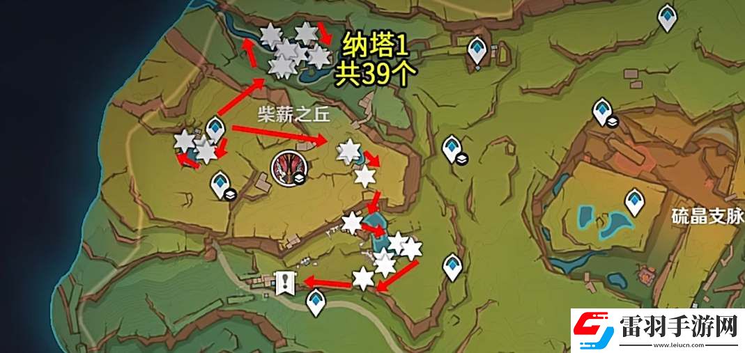 原神5.1灼灼彩菊采集路線圖分享