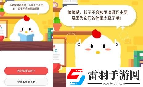 今天螞蟻莊園5月17日莊園小課堂答案為什么下雨天時