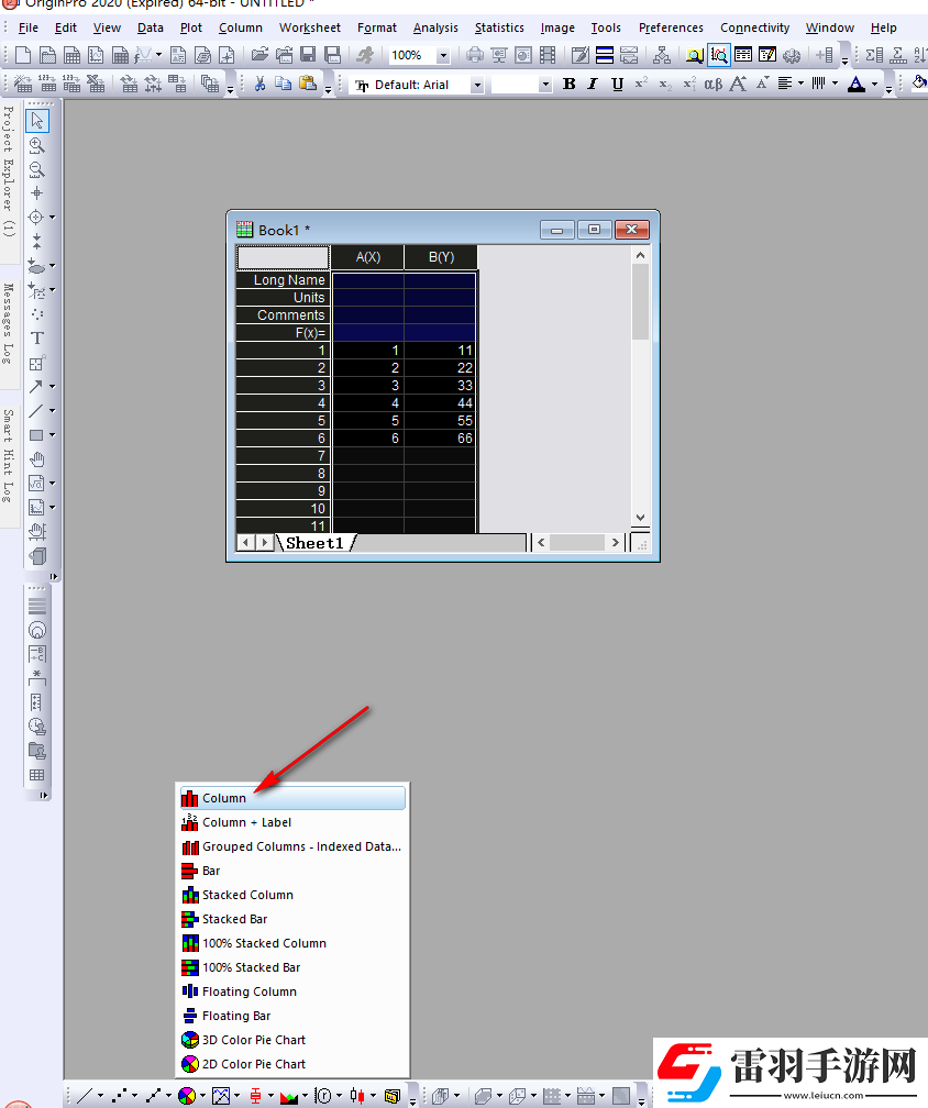 OriginPro如何設置柱形圖邊框顏色