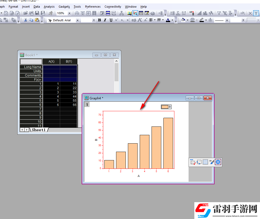 OriginPro如何設置柱形圖邊框顏色