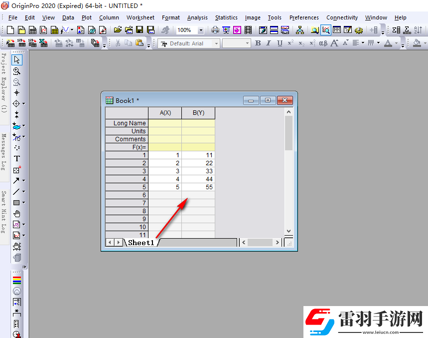 OriginPro如何進行降序排序