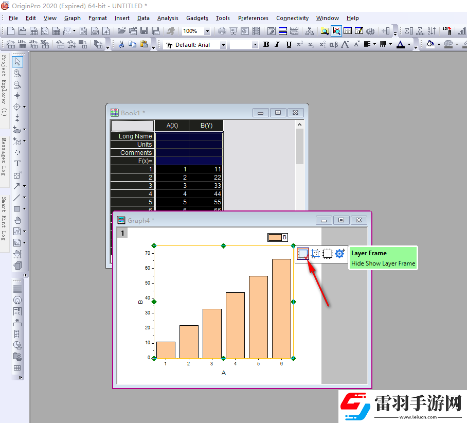 OriginPro如何設置柱形圖邊框顏色