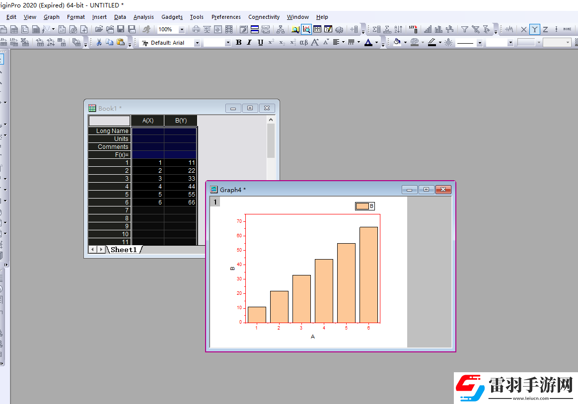 OriginPro如何設置柱形圖邊框顏色
