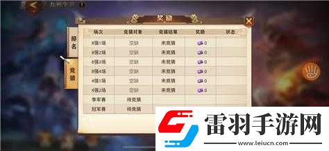 少年三國志零比賽競猜攻略