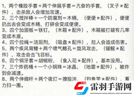 奇葩戰斗家配件搭配公式大放送