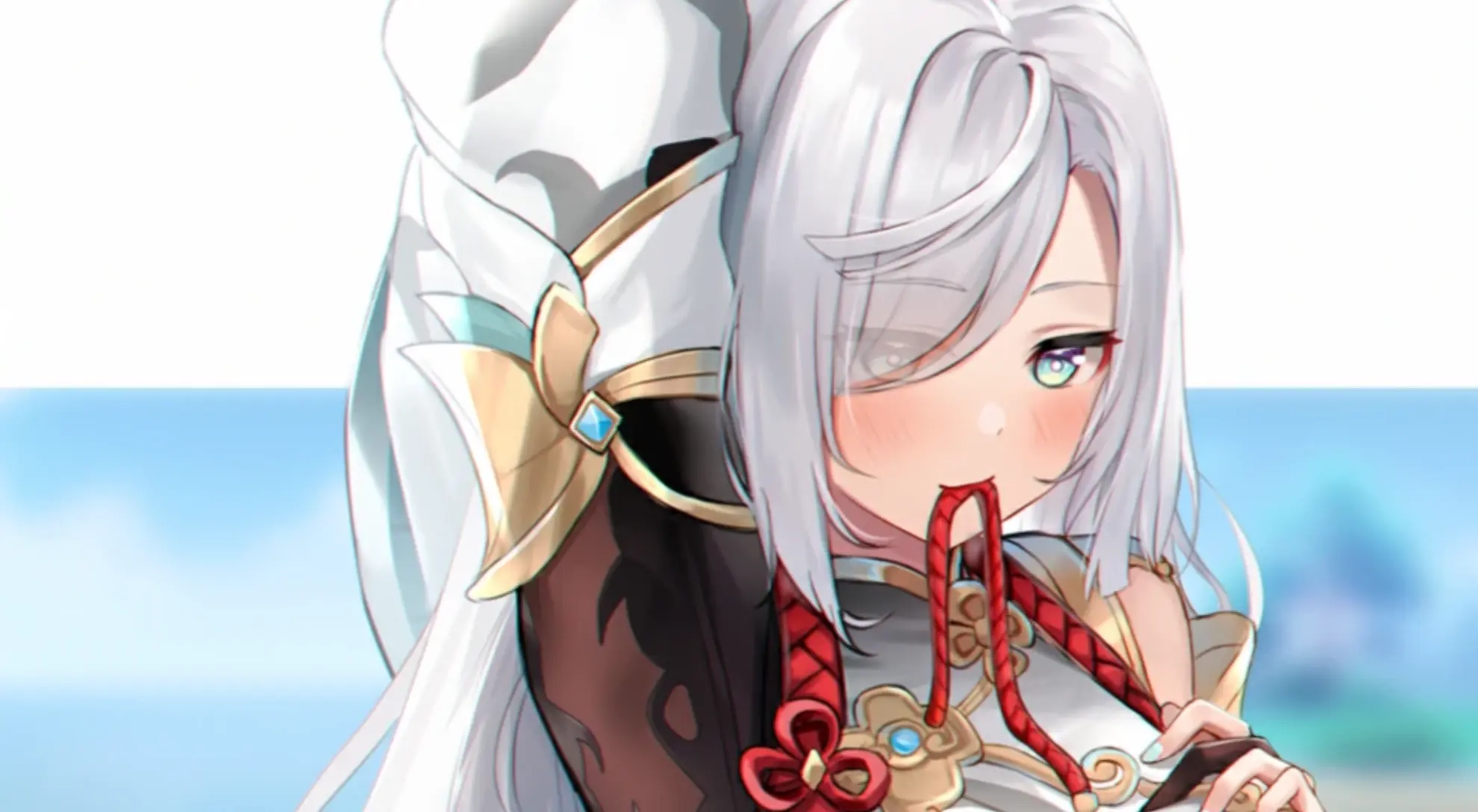 原神申鶴臉紅流口水圖片什么梗申鶴流眼淚翻白眼圖片