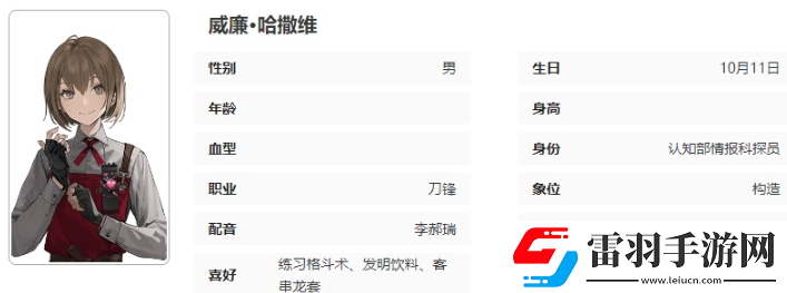 異象回聲威廉哈撒維有什么技能
