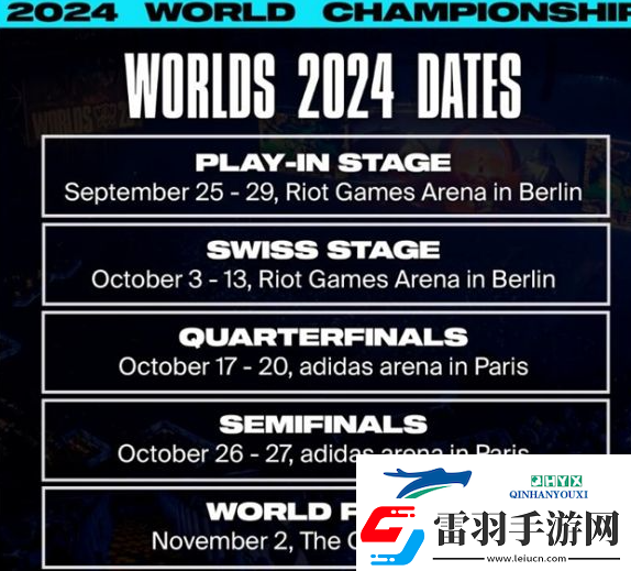英雄聯(lián)盟2024年s14全球總決賽賽程是什么