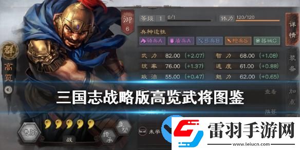 三國志戰略版高覽武將圖鑒